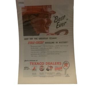 Vintage 1946 Texaco Dealers Best Ever Ad Advertisment